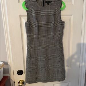 Theory - Black and White Plaid Mini Dress